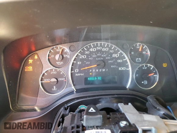 2023 Chevrolet Express Cargo with VIN 1GCWGAFP4P1160421, listed as a Copart auction lot 43565435 with 48,019 mi miles and Salvage title. Bid and sale history available at DreamBid. Image 8.
