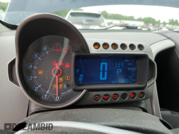 2013 Chevrolet Sonic LT with VIN 1G1JC5SH4D4204450, listed as a Copart auction lot 55173345 with 135,604 mi miles and Clean Title. Bid and sale history available at DreamBid. Image 9.