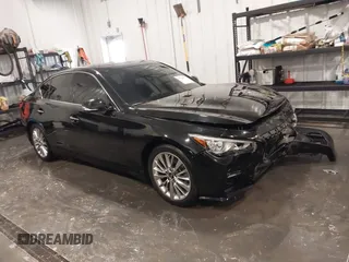 2021 Infiniti Q50 Luxe with VIN JN1EV7BR0MM755324, listed as a IAAI auction lot 42126177 with 33,000 mi miles and . Bid and sale history available at DreamBid. Image 1.