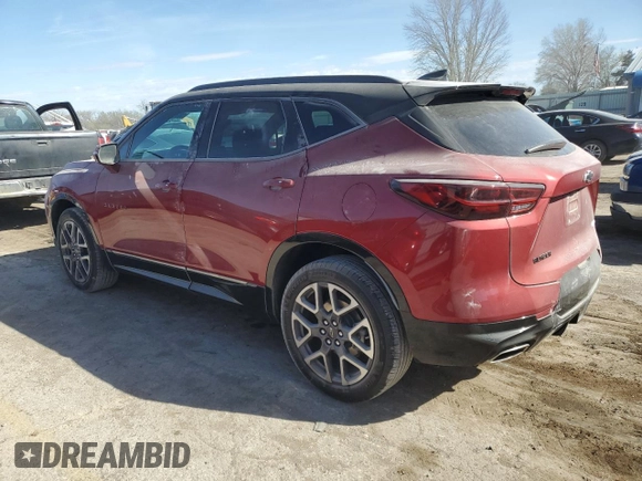 2023 Chevrolet Blazer RS с VIN 3GNKBERS2PS200506, выставлен на аукционе Copart как лот 50313005 с пробегом 20 957 миль миль и Списание • Salvage title. История ставок и продаж доступна на DreamBid. Изображение 2.