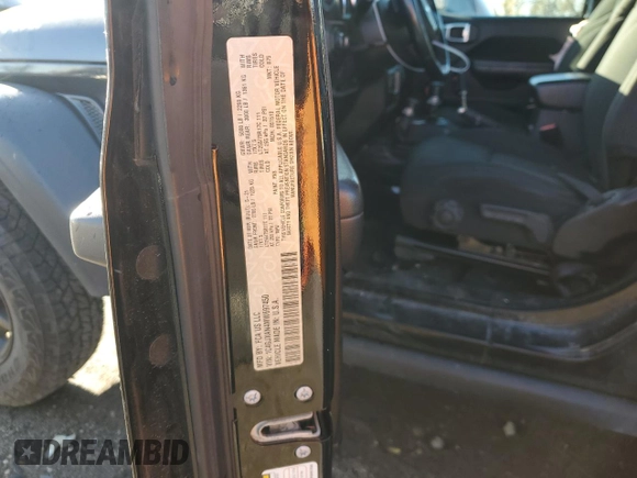 2021 Jeep Wrangler Sport S with VIN 1C4GJXAN4MW697450, listed as a Copart auction lot 81024914 with 75,820 mi miles and Salvage Title. Bid and sale history available at DreamBid. Image 12.