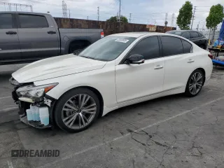 2024 Infiniti Q50 Sensory with VIN JN1EV7CP6RM600684, listed as a Copart auction lot 53920385 with 7,224 mi miles and Salvage title. Bid and sale history available at DreamBid. Image 1.