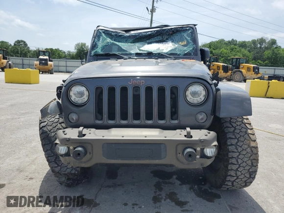 2017 Jeep Wrangler Unlimited 75th Anniversary with VIN 1C4BJWEG2HL503506, listed as a Copart auction lot 57046545 with 114,478 mi miles and Salvage title. Bid and sale history available at DreamBid. Image 5.