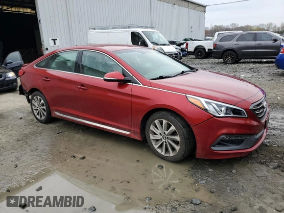 2016 Hyundai Sonata Sport with VIN 5NPE34AF3GH344555, listed as a Copart auction lot 52880925 with 79,311 mi miles and Salvage Title. Bid and sale history available at DreamBid. Image 4.