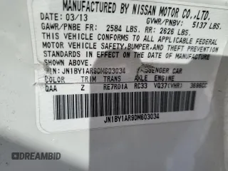 2013 Infiniti M with VIN JN1BY1AR9DM603034, listed as a Copart auction lot 88311885 with Not Provided miles and Non Repairable. Bid and sale history available at carsss.com. Image 14.
