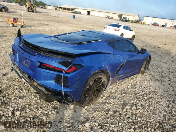 2021 Chevrolet Corvette 2LT with VIN 1G1YB2D43M5121211, listed as a Copart auction lot 74341234 with 12,074 mi miles and Salvage Title. Bid and sale history available at carsss.com. Image 3.