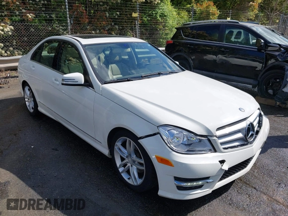2012 Mercedes-Benz C C 300 Sport with VIN WDDGF8BB9CR230328, listed as a IAAI auction lot 42024792 with 129,739 mi miles. Bid and sale history available at carsss.com. Image 1.