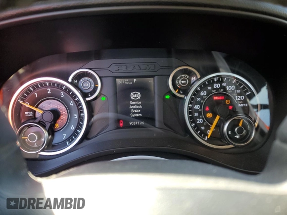 2019 Ram 1500 Big Horn with VIN 1C6RREFT5KN786046, listed as a Copart auction lot 42988645 with 90,371 mi miles and Clean title. Bid and sale history available at DreamBid. Image 9.