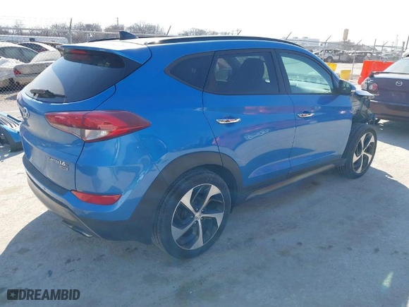 2016 Hyundai Tucson Eco with VIN KM8J3CA25GU033510, listed as a IAAI auction lot 41710517 with 103,474 mi miles. Bid and sale history available at carsss.com. Image 4.