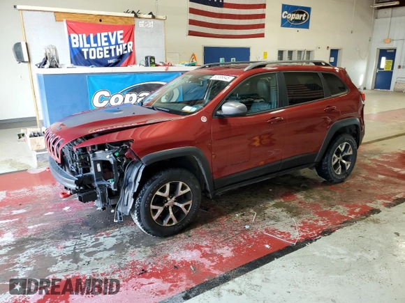 2016 Jeep Cherokee Trailhawk with VIN 1C4PJMBS2GW298186, listed as a Copart auction lot 62999945 with 153,064 mi miles and Salvage title. Bid and sale history available at DreamBid. Image 1.