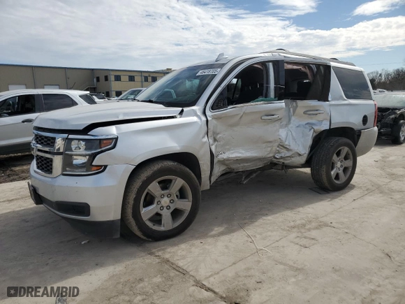 2019 Chevrolet Tahoe LS with VIN 1GNSCAKC1KR100580, listed as a Copart auction lot 46418705 with 89,380 mi miles and Salvage Title. Bid and sale history available at carsss.com. Image 1.