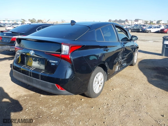 2021 Toyota Prius L Eco with VIN JTDKAMFU1M3134107, listed as a IAAI auction lot 41763080 with 185,248 mi miles. Bid and sale history available at carsss.com. Image 4.
