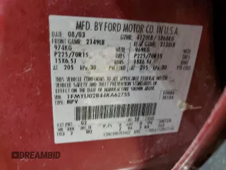2004 Ford Escape XLS Value with VIN 1FMYU02B44KA62755, listed as a Copart auction lot 81717154 with 127,158 mi miles and Clean Title. Bid and sale history available at DreamBid. Image 13.