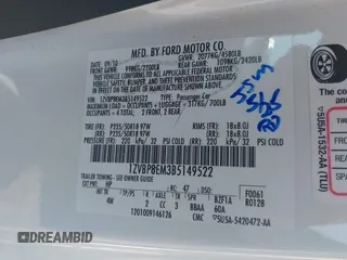 2011 Ford Mustang V6 with VIN 1ZVBP8EM3B5149522, listed as a IAAI auction lot 42657618 with 44,594 mi miles and . Bid and sale history available at DreamBid. Image 9.