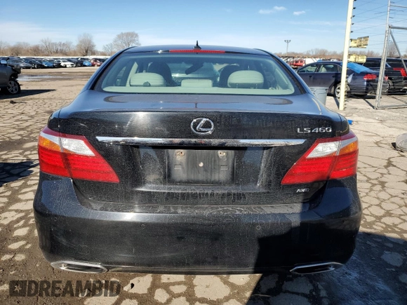 2012 Lexus LS 460 with VIN JTHCL5EF5C5014190, listed as a Copart auction lot 42741145 with 113,385 mi miles and Salvage title. Bid and sale history available at DreamBid. Image 6.