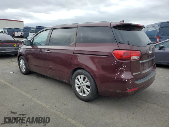 2016 Kia Sedona LX with VIN KNDMB5C17G6088744, listed as a Copart auction lot 43519815 with 130,727 mi miles and Clean Title. Bid and sale history available at carsss.com. Image 2.