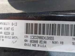 2014 Dodge Avenger SE with VIN 1C3CDZAB6EN120955, listed as a IAAI auction lot 42030602 with Not provided miles and . Bid and sale history available at DreamBid. Image 9.