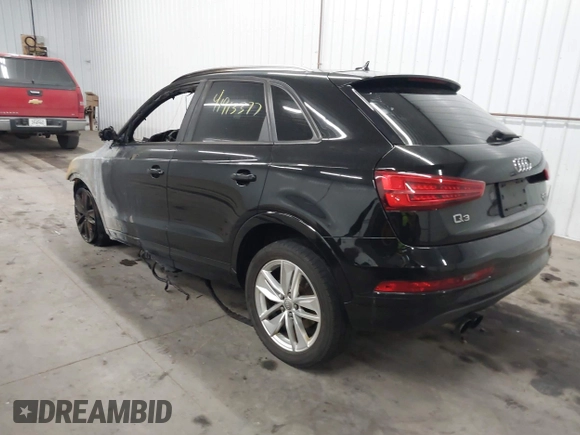 2017 Audi Q3 Premium with VIN WA1ECCFS1HR001764, listed as a IAAI auction lot 41913377 with 1 mi miles. Bid and sale history available at carsss.com. Image 3.