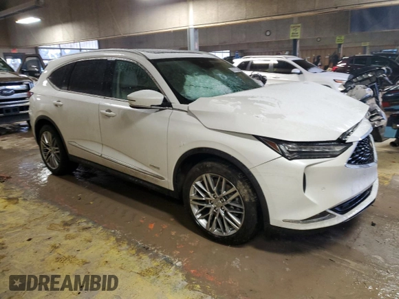 2023 Acura MDX w/Advance Package with VIN 5J8YE1H82PL024699, listed as a Copart auction lot 88757235 with 0 mi miles and Salvage Title. Bid and sale history available at carsss.com. Image 4.