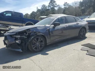 2023 Acura TLX w/A-Spec Package with VIN 19UUB6F54PA000171, listed as a Copart auction lot 47404905 with 17,491 mi miles and Salvage Title. Bid and sale history available at carsss.com. Image 1.