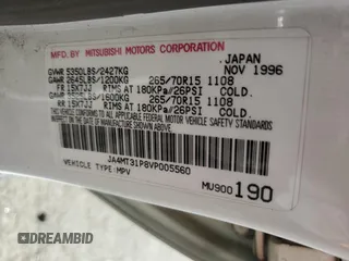 1997 Mitsubishi Montero LS z VIN JA4MT31P8VP005560, wystawiony jako Copart lot #75928354 z przebiegiem 187 136 mil mil oraz Szkoda całkowita • Salvage title. Historia ofert i sprzedaży dostępna na DreamBid. Obrazek 15.