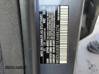 2019 Mercedes-Benz S-Class AMG S 63 with VIN WDDUG8JB1KA484274, listed as a Copart auction lot 76652314 with 93,651 mi miles and Salvage Title. Bid and sale history available at carsss.com. Image 13.
