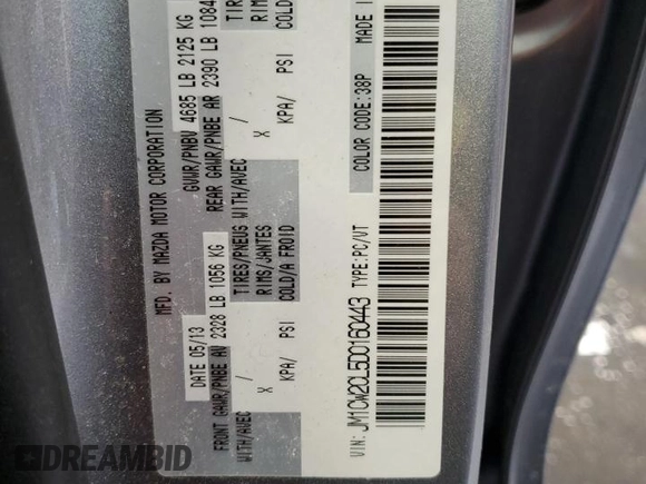 2013 Mazda 5 Touring with VIN JM1CW2CL5D0160443, listed as a Copart auction lot 42044735 with 141,881 mi miles and Clean Title. Bid and sale history available at carsss.com. Image 13.