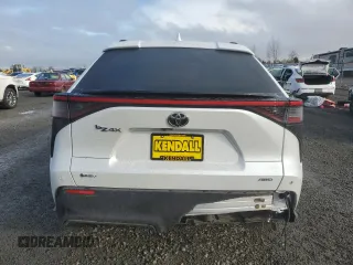 2024 Toyota bZ4X XLE with VIN JTMABACA9RA068930, listed as a Copart auction lot 45756405 with 4,117 mi miles and Salvage Title. Bid and sale history available at DreamBid. Image 6.