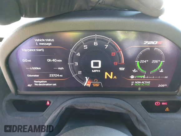 2018 McLaren 720S z VIN SBM14DCA1JW000891, wystawiony jako IAAI lot #41431972 z przebiegiem 23 724 mil mil oraz . Historia ofert i sprzedaży dostępna na DreamBid. Obrazek 7.