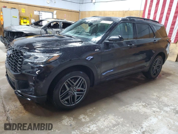 2025 Ford Explorer ST-Line z VIN 1FMUK8KH8SGA07538, wystawiony jako Copart lot #50768235 z przebiegiem 3 245 mil mil oraz Czysty tytuł • Clean title. Historia ofert i sprzedaży dostępna na DreamBid. Obrazek 1.