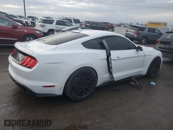 2021 Ford Mustang EcoBoost with VIN 1FA6P8TH0M5137489, listed as a Copart auction lot 69979122 with 11,444 mi miles. Bid and sale history available at carsss.com. Image 3.