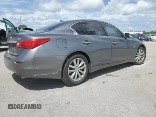 2015 Infiniti Q50 with VIN JN1BV7AP9FM332795, listed as a Copart auction lot 63416925 with 106,986 mi miles and Salvage title. Bid and sale history available at DreamBid. Image 3.