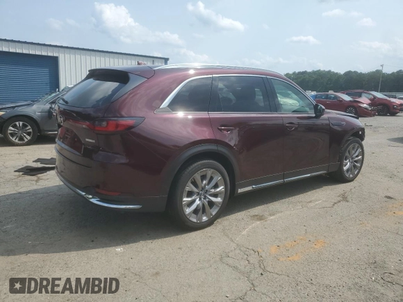 2024 Mazda CX-90 Premium Plus with VIN JM3KKEHD6R1100528, listed as a Copart auction lot 59293835 with 29,241 mi miles and Salvage title. Bid and sale history available at DreamBid. Image 3.