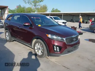 2019 Kia Sorento S V6 with VIN 5XYPGDA53KG444952, listed as a IAAI auction lot 42020485 with 143,067 mi miles. Bid and sale history available at carsss.com. Image 1.