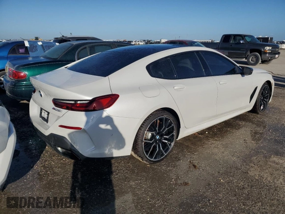 2024 BMW 8 Series M850i with VIN WBAGV8C06RCR92096, listed as a Copart auction lot 75088224 with 0 mi miles and Non Repairable. Bid and sale history available at carsss.com. Image 3.