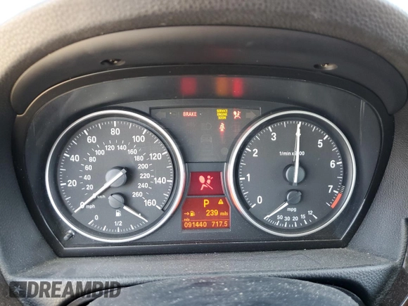 2011 BMW 3 Series 328i with VIN WBAPH5C54BA444424, listed as a Copart auction lot 60678395 with 91,440 mi miles and Salvage title. Bid and sale history available at DreamBid. Image 9.