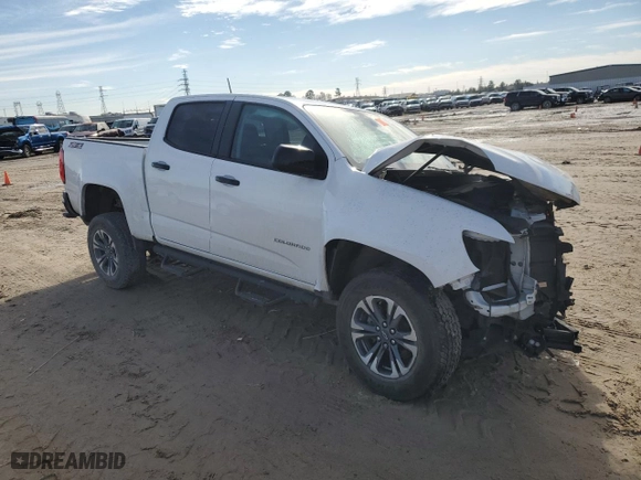 2021 Chevrolet Colorado 2WD Z71 with VIN 1GCGSDEN1M1200745, listed as a Copart auction lot 87751735 with 44,863 mi miles and Salvage Title. Bid and sale history available at carsss.com. Image 4.