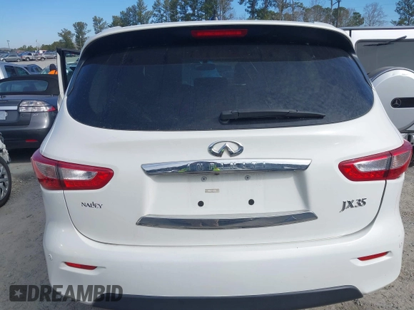 2013 Infiniti JX35 with VIN 5N1AL0MN5DC340830, listed as a IAAI auction lot 41643712 with 137,392 mi miles and . Bid and sale history available at DreamBid. Image 17.