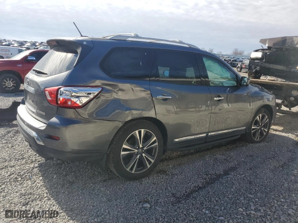 2017 Nissan Pathfinder S with VIN 5N1DR2MN2HC902549, listed as a Copart auction lot 45566675 with 124,564 mi miles and Salvage Title. Bid and sale history available at carsss.com. Image 3.