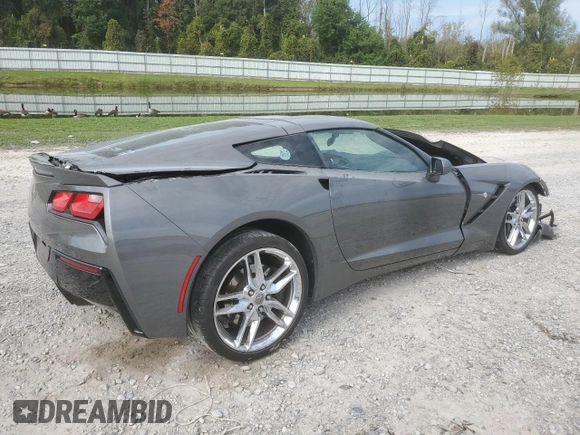 2016 Chevrolet Corvette Z51 2LT with VIN 1G1YK2D76G5115286, listed as a Copart auction lot 72022354 with 38,987 mi miles and Salvage Title. Bid and sale history available at carsss.com. Image 3.