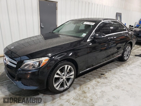 2016 Mercedes-Benz C 300 Luxury with VIN 55SWF4KB4GU139279, listed as a Copart auction lot 51179525 with 126,960 mi miles and Salvage Title. Bid and sale history available at carsss.com. Image 1.