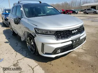2023 Kia Sorento Plug-In Hybrid SX Prestige with VIN KNDRMDLH0P5208199, listed as a Copart auction lot 49715165 with 20,757 mi miles and Salvage Title. Bid and sale history available at carsss.com. Image 14.
