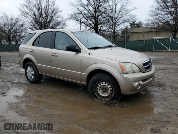 2005 Kia Sorento LX with VIN KNDJD733655476979, listed as a Copart auction lot 44120575 with 115,990 mi miles and Salvage Title. Bid and sale history available at carsss.com. Image 4.
