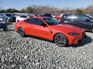 2021 BMW M4 Competition with VIN WBS33AZ01MCG48704, listed as a Copart auction lot 39058223 with 5,880 mi miles. Bid and sale history available at carsss.com. Image 4.