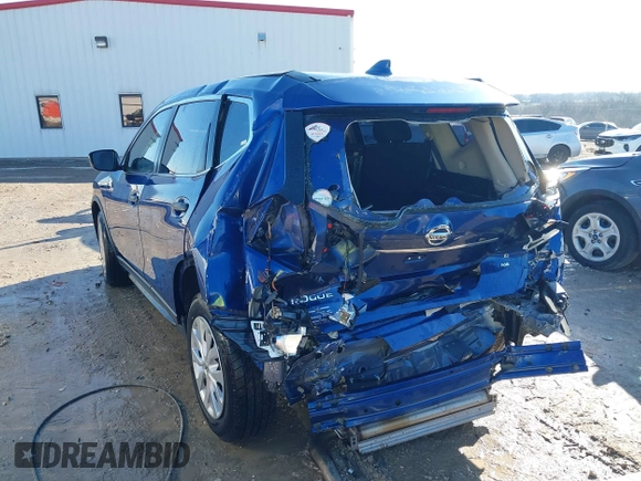 2017 Nissan Rogue S with VIN KNMAT2MV8HP586379, listed as a IAAI auction lot 41625476 with 60,762 mi miles. Bid and sale history available at carsss.com. Image 3.