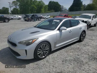 2018 Kia Stinger Premium with VIN KNAE25LAXJ6017479, listed as a Copart auction lot 53158595 with 120,273 mi miles and Salvage Title. Bid and sale history available at DreamBid. Image 1.