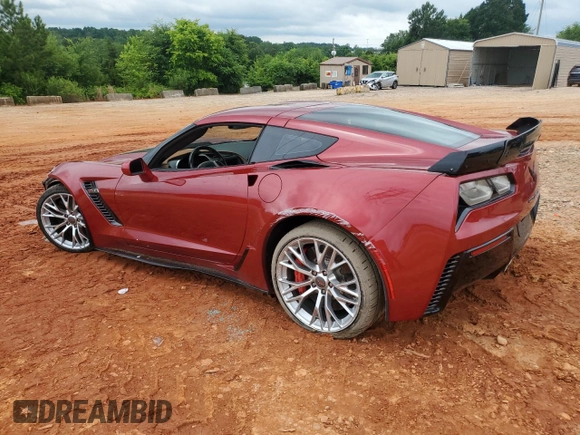 2015 Chevrolet Corvette Z06 3LZ with VIN 1G1YU2D63F5603319, listed as a Copart auction lot 58867005 with 25,385 mi miles and Salvage title. Bid and sale history available at DreamBid. Image 2.