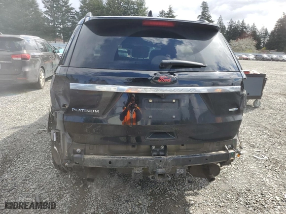 2017 Ford Explorer Platinum with VIN 1FM5K8HT1HGC90003, listed as a Copart auction lot 52806735 with 55,905 mi miles and Salvage Title. Bid and sale history available at carsss.com. Image 6.