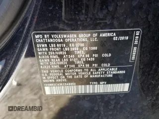 2019 Volkswagen Atlas SEL R-Line with VIN 1V2RR2CA3KC546952, listed as a Copart auction lot 46692645 with 64,416 mi miles and Salvage title. Bid and sale history available at DreamBid. Image 14.
