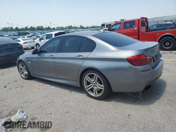 2014 BMW 5 Series 550i xDrive with VIN WBAKP9C51EDZ34830, listed as a Copart auction lot 59906435 with 123,709 mi miles and Salvage title. Bid and sale history available at DreamBid. Image 2.